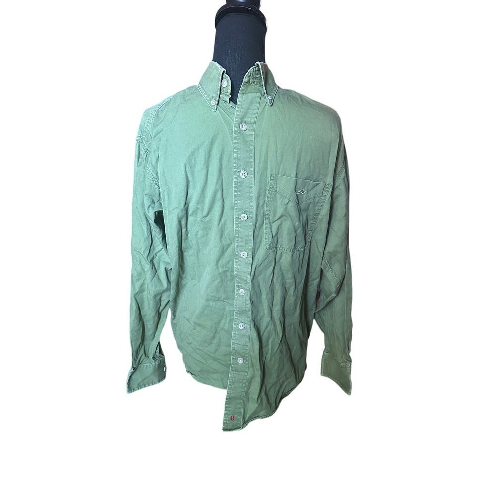 Resistol Men’s Green Long Sleeve Shirt Rodeo Gear Western Cowboy Button Down